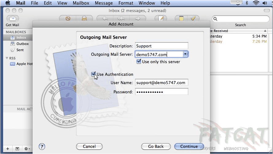 Authenication Required IMAP
